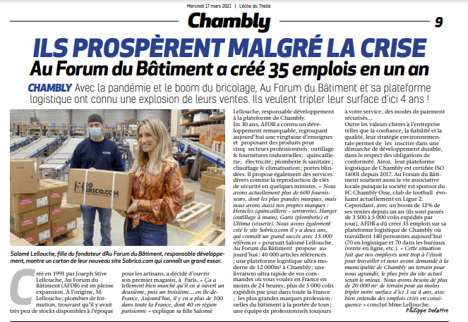 Article AFDB dans l’Echo du Thelle